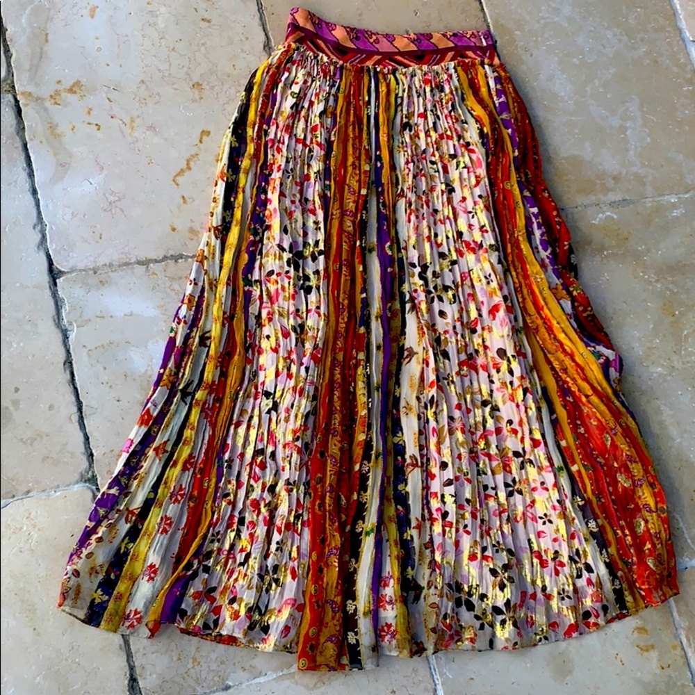 Glittery Diane Von Furstenberg pull on maxi skirt.